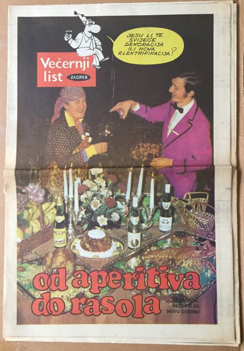 VEČERNJI LIST -1973 - Prilog - Jela i pića - Recepti za Novu Godinu