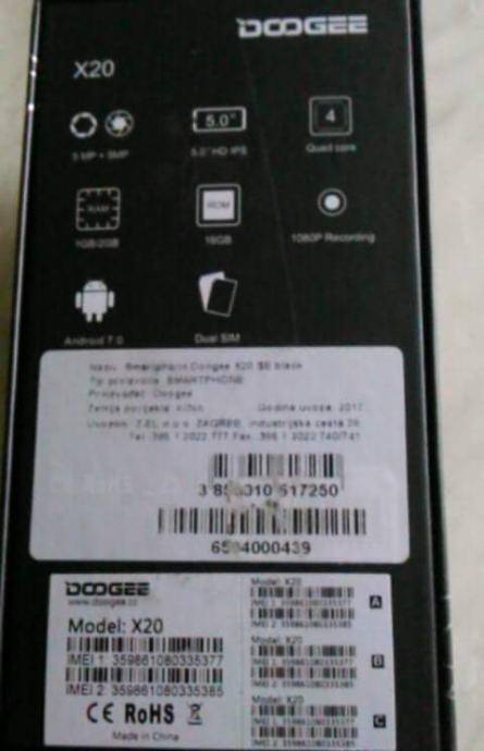 Doogee x20 аккумулятор