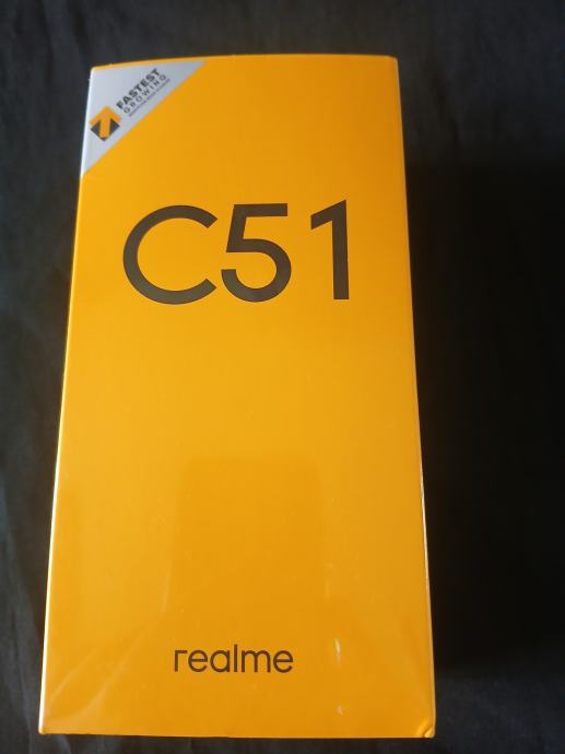 Mobitel Realme C51 4GB/128GB crni - NOVI, ZAPAKIRAN