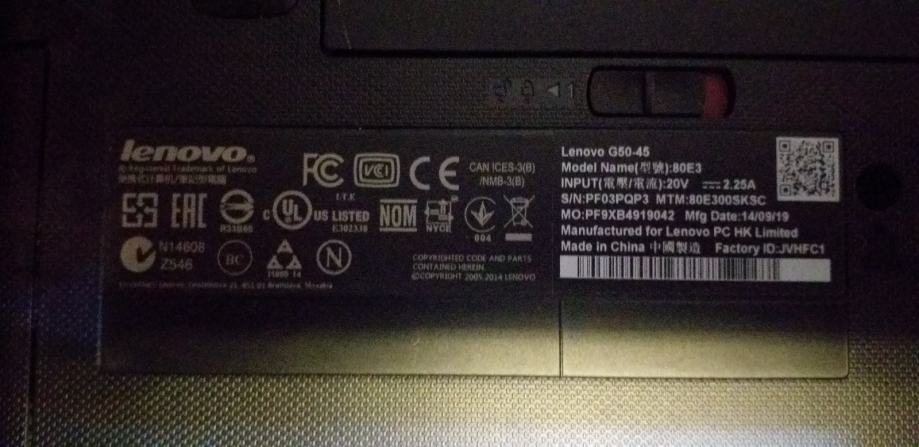 Lenovo g50 45 аккумулятор