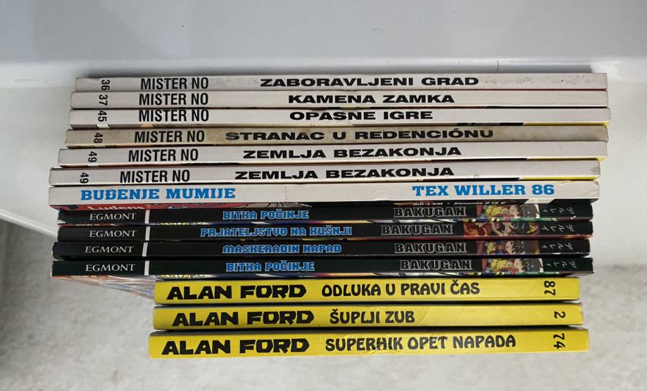 Lot Stripovi Alan Ford, Mister No, Tex, Zagor, Dylan Dog, Bakugan