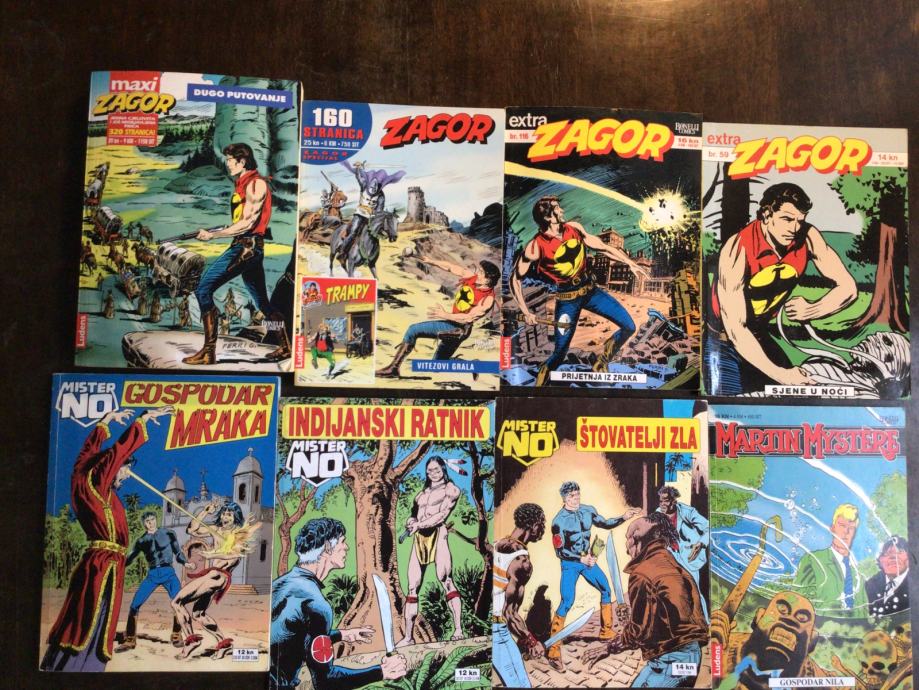 Zagor 21,22,142,144,156,243,284,285, mister no, marti