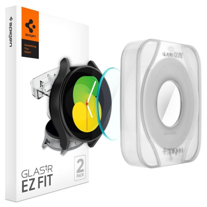 2x SPIGEN GLAS.TR ”EZ FIT” stakla za SAMSUNG GALAXY WATCH 4/ 5 (44 mm)