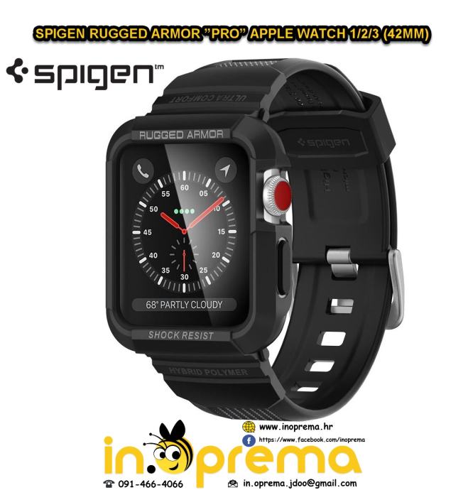 APPLE WATCH 1 2 3 42MM NARUKVICA REMEN SPIGEN RUGGED ARMOR PRO