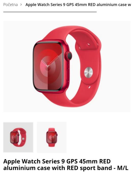 Apple watch series 9 gps 45 mm RED