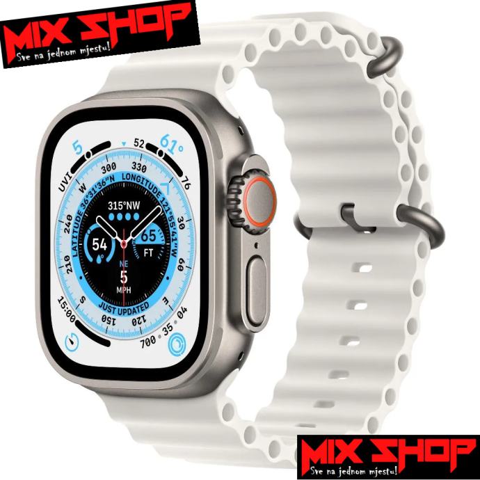 APPLE WATCH ULTRA 49mm WHITE OCEAN BAND ◆NOVO◆GARANCIJA◆ZAMJENA DA◆