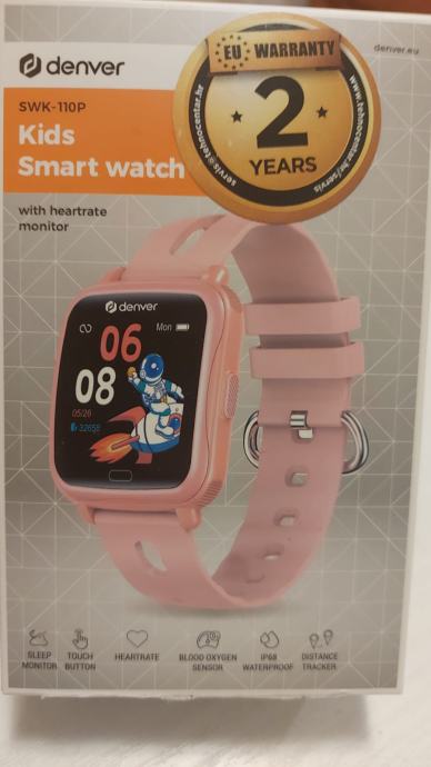 Denver SWK-110 Pink Kids smart watch rozi dječji pametni sat nekorišt.