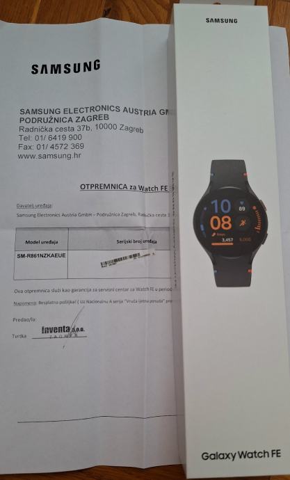 Galaxy Watch FE Crne boje jamstvo i racun