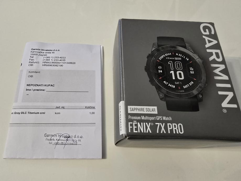 Garmin fenix 7x pro sapphire solar NOVO