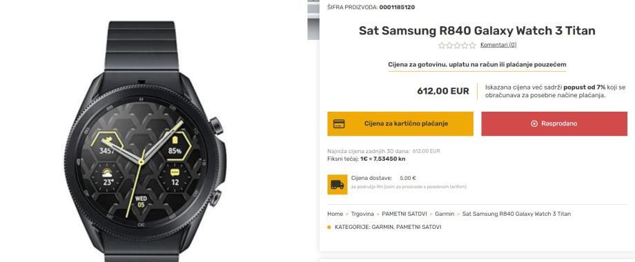 Samsung Watch3 SM-R840 - TITANIUM 45mm - TOP KLASA