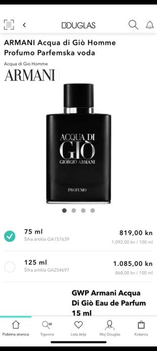 Armani aqa profumo