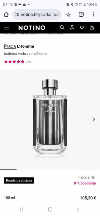 Prada L"Homme-NOVO