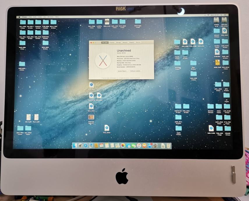 Apple iMac 24" ljeto 2009 RAM 8GB.