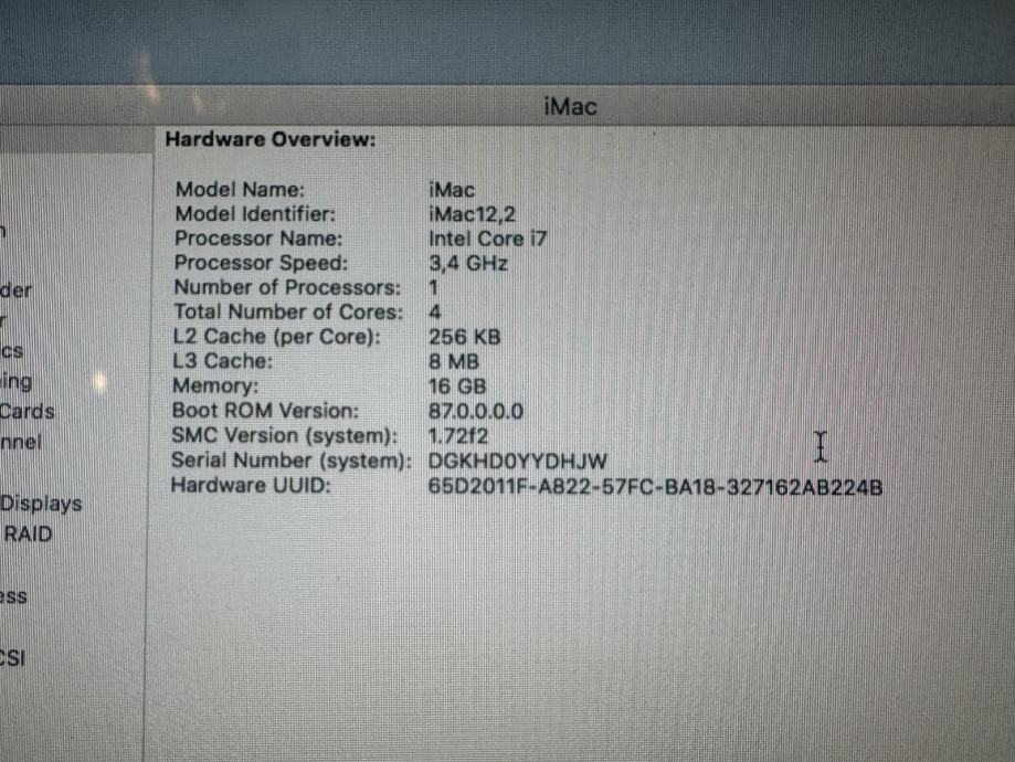 Imac 27 12.2 i7 3,4 16ram hd6970 2gb + logic pro x