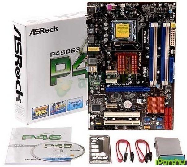 Asrock p45de3 fsb2000 подключение блока питания