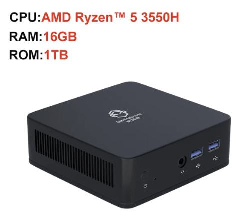 MIni PC, AMD® Ryzen 5 3550h, 16GB, 1TB