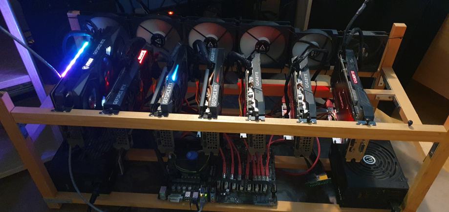 Mining rig 3x RTX 3060 ti non-LHR, gtx 1070 + dodatno napajanje