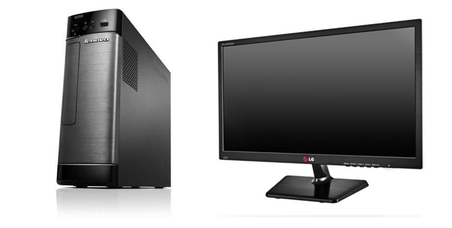 Prodajem pc Lenovo h500s, monitor LG 22",