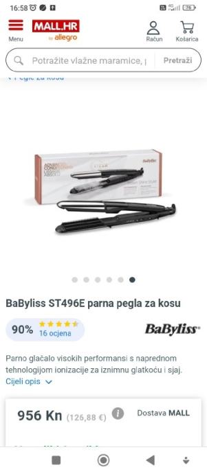 Babyliss Steam Pegla Za Kosu