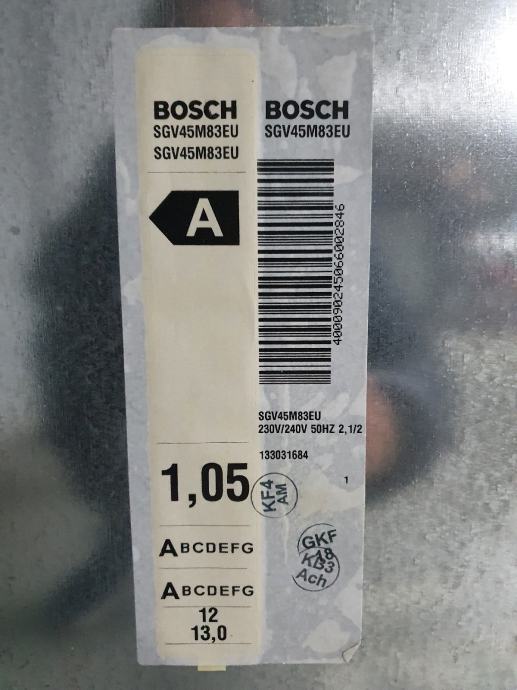 bosch perilica suđa SGV45M83EU - za dijelove