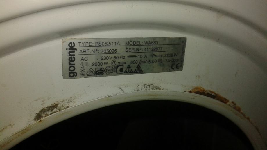 dijelovi perilice rublja Gorenje  WA683