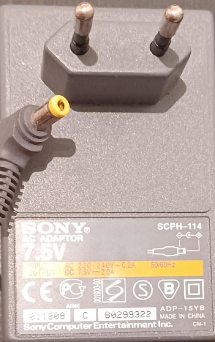 SONY PlayStatione One (PS ONE) AC-ADAPTER SCPH-114 ( 7.5V 2A )