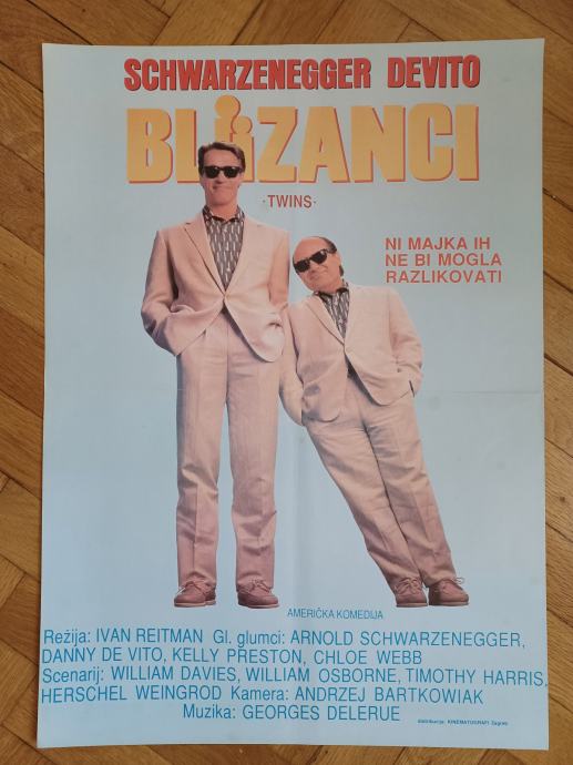 Filmski plakat Blizanci Arnold Scwarzenegger 1988.godina