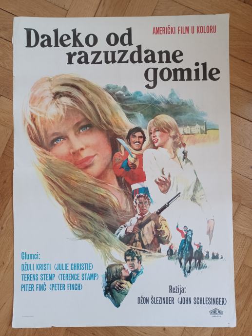 Filmski plakat Daleko od razuzdane gomile Julie Christie,1967.godina