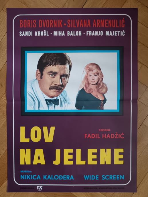 Filmski plakat Lov na jelene Fadil hadžić 1972.godina