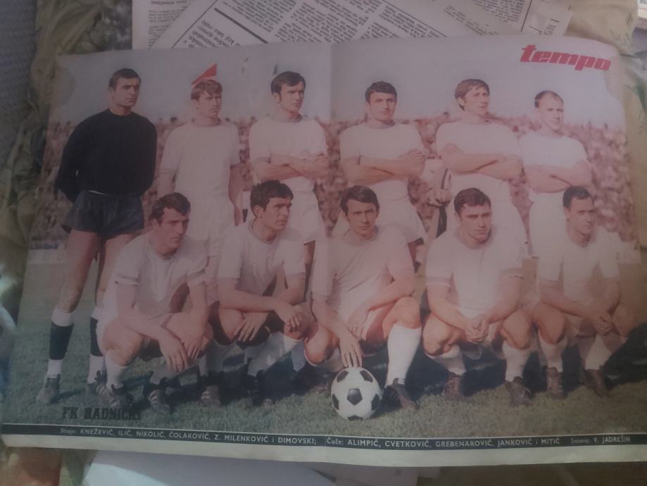 FK RADNICKI NIS POSTER 1968 GODINA