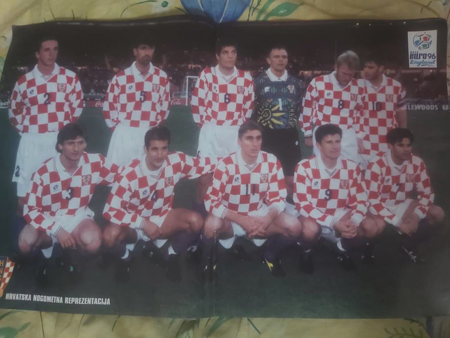 HRVATSKA NOGOMETNA REPREZENTACIJA EURO 96 ENGLESKA POSTER