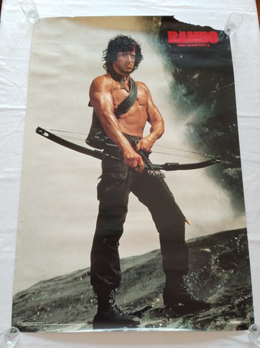 KINO PLAKAT POSTER iz filma RAMBO 2 - SYLVESTER STTALONE 99cm x 68cm