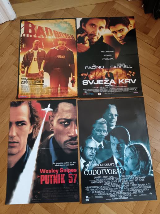 Lot 20 filmskih kino plakata (akcija-triler),cijeli lot za 23 eura