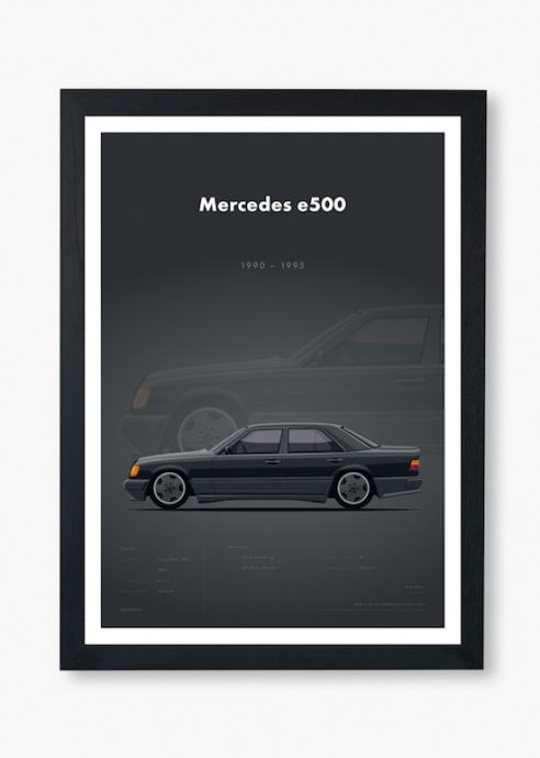 Mercedes e500 w124 Poster Plakat