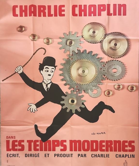 Modern Times Charlie Chaplin filmski  plakat