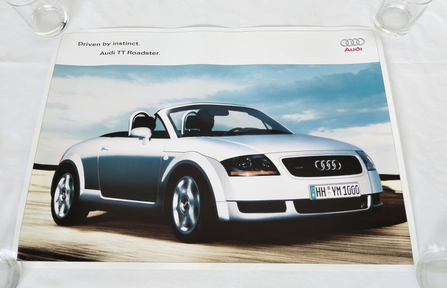 ORIGINALNI POSTER PLAKAT AUDI TT ROADSTER 42cm x 60cm KABRIO AUTOMOBIL