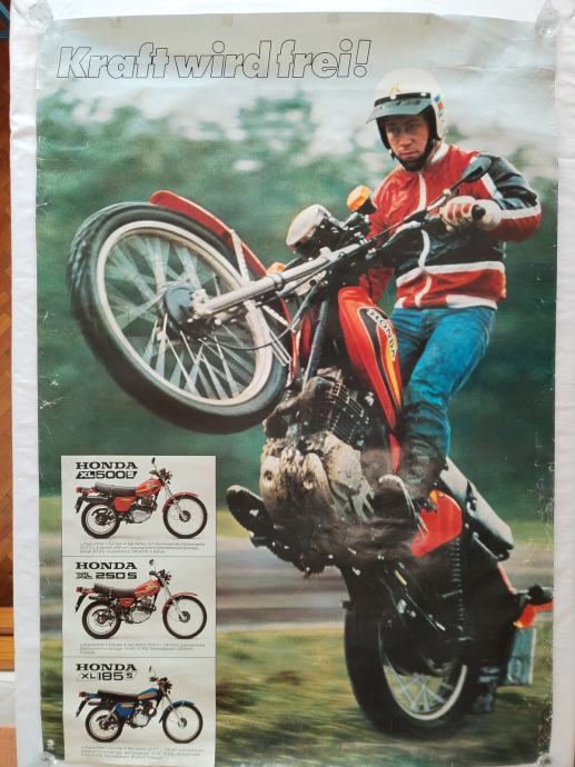 ORIGINALNI VELIKI PLAKAT POSTER HONDA XL 500 S ENDURO 118cm x 82cm