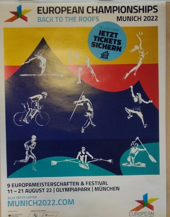 Plakat Europsko multisportsko prvenstvo, Munchen 2022