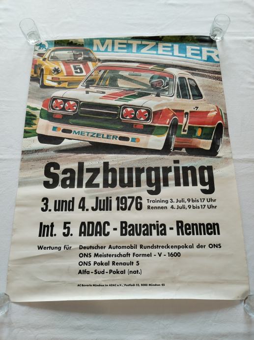 PLAKAT POSTER TRKAĆI FORD ESCORT - SALZBURGRING 72cmx55cm