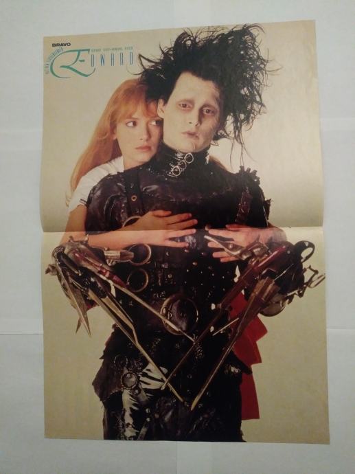 Poster film EDWARD SCISSORHANDS, TIM BURTON, JOHNNY DEPP, WINONA RYDER