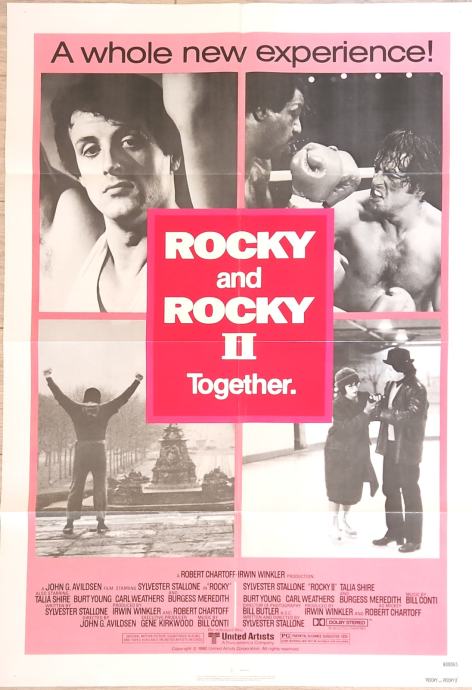 Rocky and Rocky II Together Sylvester Stallone filmski plakat