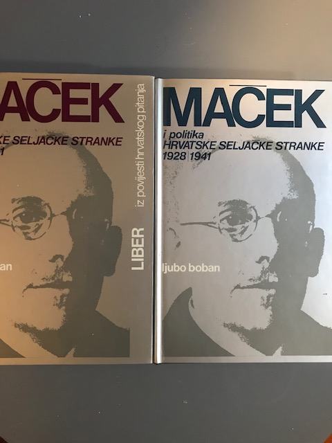 Ljubo Boban: Maček i politika HSS-a 1928-194, sv.I i II, 1974.