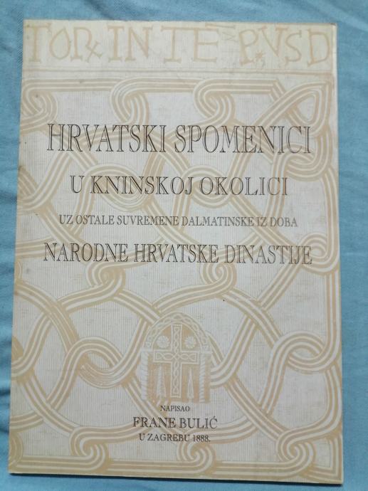 Frane Bulić – Hrvatski spomenici u kninskoj okolici (Z83)