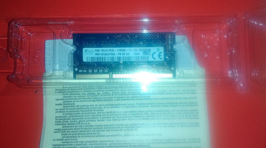 RAM za LAPTOP SK Hynix 2GB ddr3 pc3-12800s