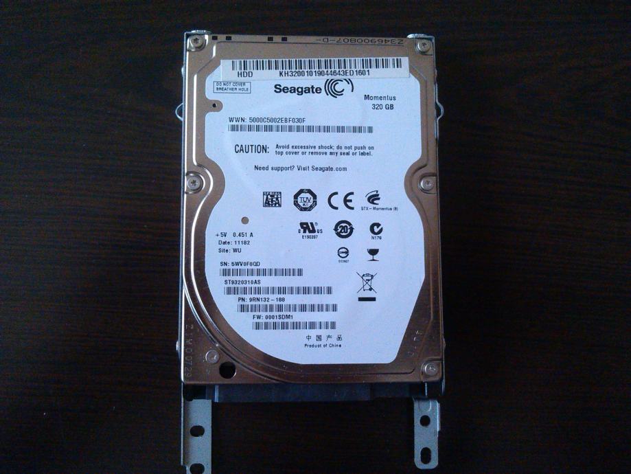 Seagate 320 GB Hard Disk 2.5" za laptop