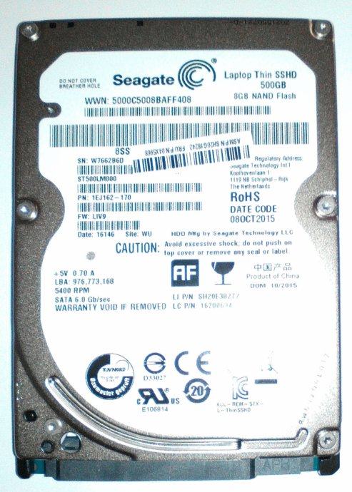 Seagate laptop thin sshd 500gb не определяется