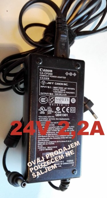 24V 2A Punjač Adapter Napajanje Ispravljač Power Adaptor DC 24V 2,2A