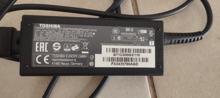 AC/DC Adapter - Toshiba PA5177U-1ACA