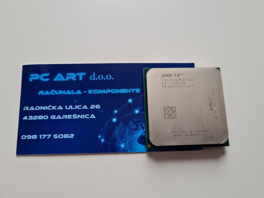 AMD FX Series FX 6100 FD6100WMW6KGU Socket AM3 Račun R1 Jamstvo