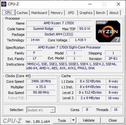 AMD Ryzen 7 1700x, bez coolera